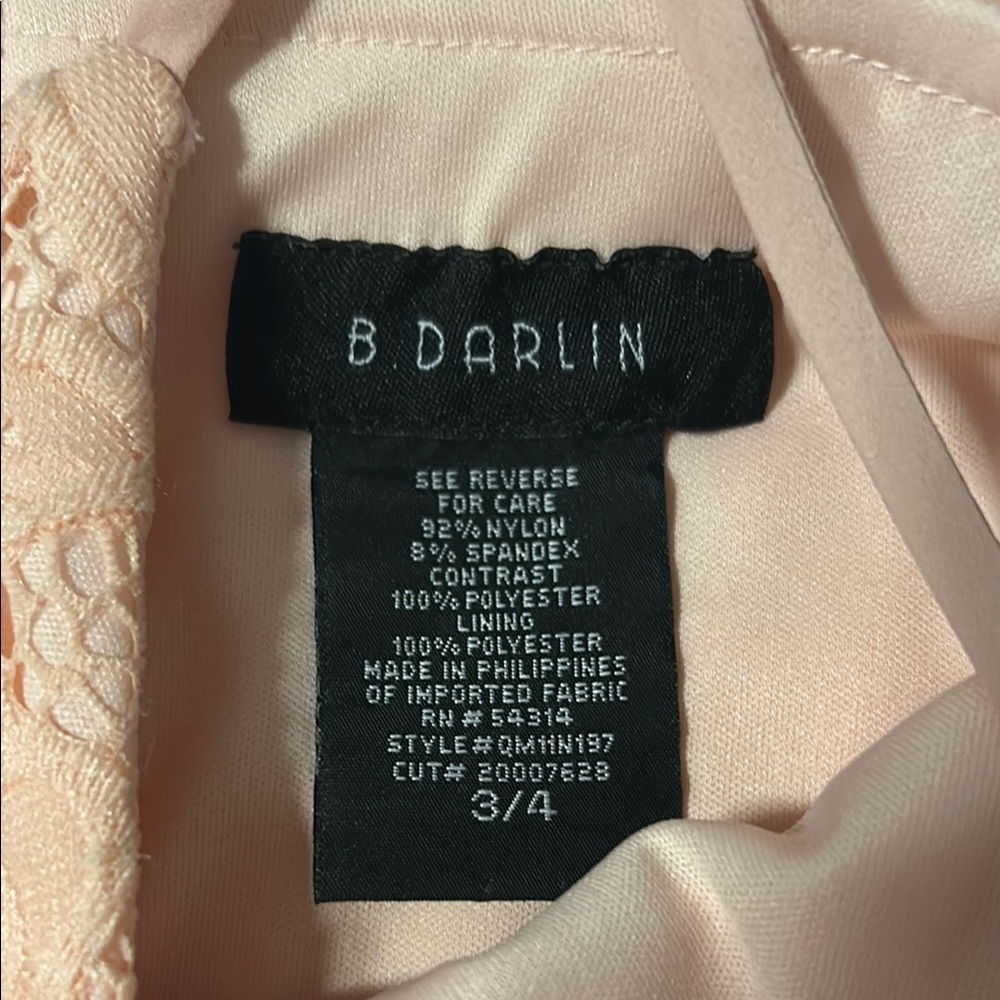B Darlin Pink Sleeveless Ruffled Tiered Dress - Picture 2 of 3